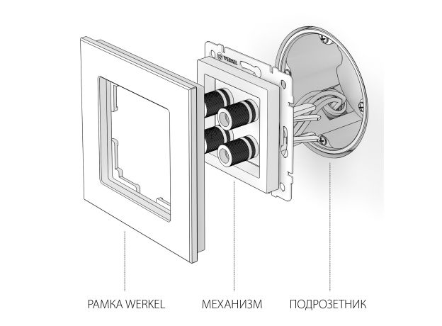 Акустическая розетка (cеребряный рифленый) WL09-AUDIOx4