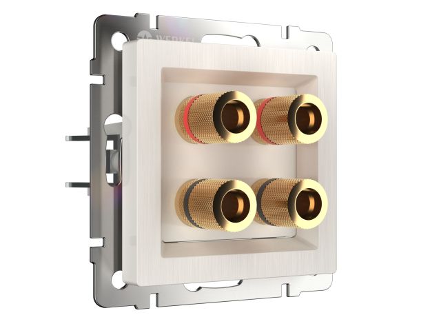 Акустическая розетка (перламутровый рифленый) WL13-AUDIOx4