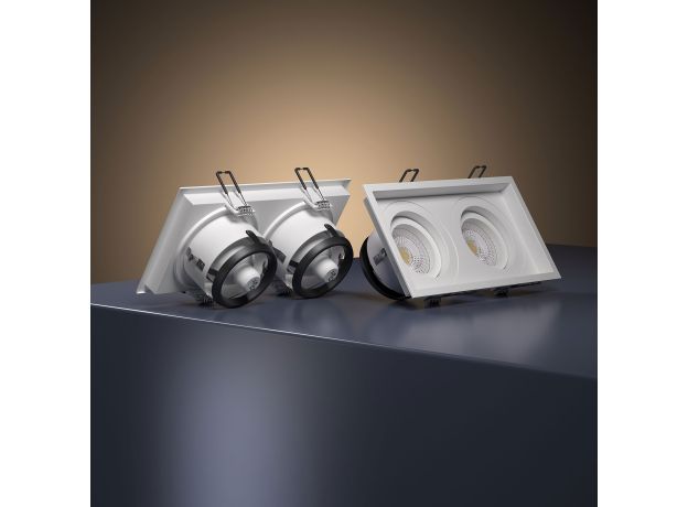 Алюминиевый точечный светильник 1071/2 MR16 WH белый