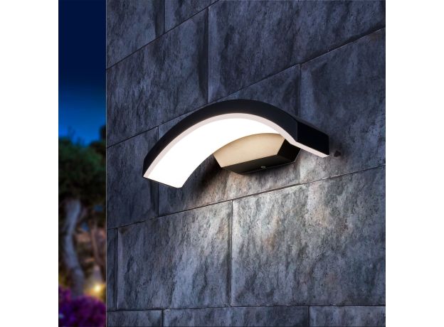 Пылевлагозащи<wbr>щенный настенный светодиодный светильник Asteria D IP54 1671 Techno LED черный