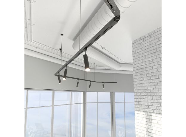 Гибкий коннектор для однофазного шинопровода черный TRC-1-1-FLEX-BK