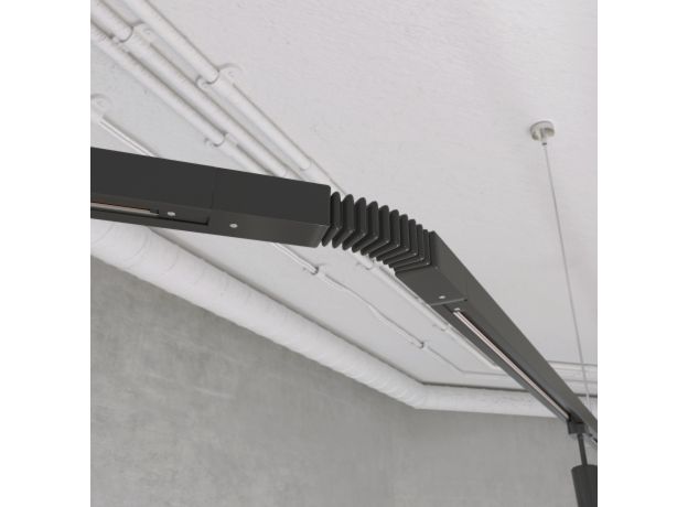 Гибкий коннектор для однофазного шинопровода черный TRC-1-1-FLEX-BK