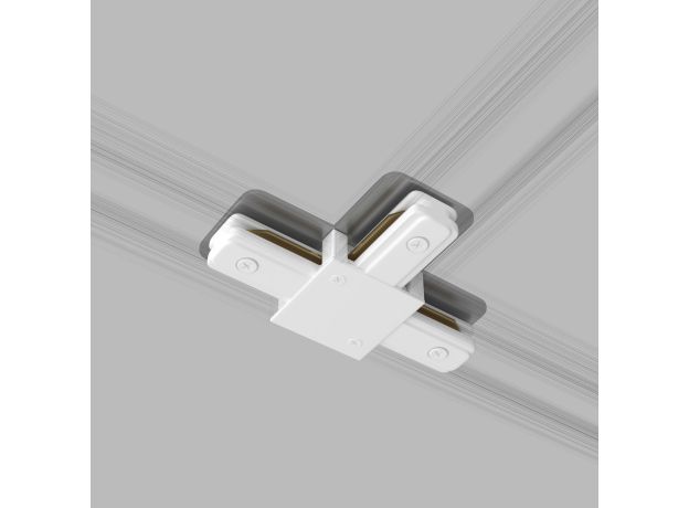 Коннектор Т-образный для однофазного шинопровода белый TRC-1-1-T-WH