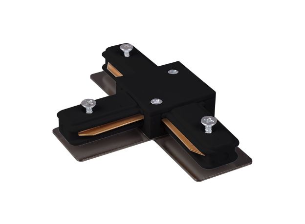 Коннектор Т-образный для однофазного шинопровода черный TRC-1-1-T-BK