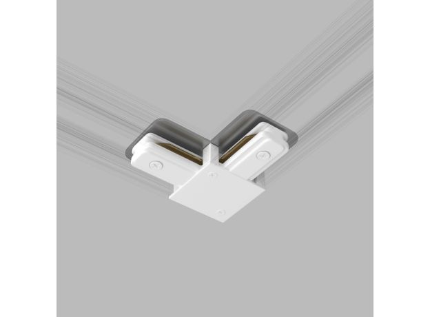 Коннектор угловой для однофазного шинопровода белый TRC-1-1-L-WH