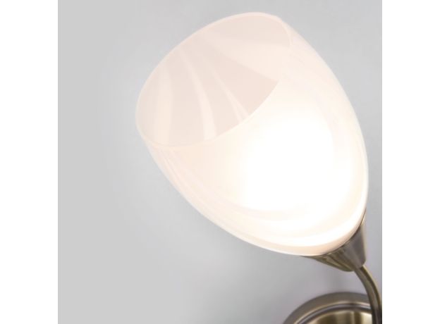 Бра со стеклянным плафоном 30275/1 античная бронза