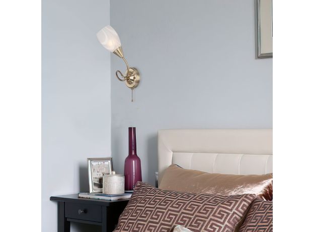 Бра со стеклянным плафоном 30275/1 античная бронза