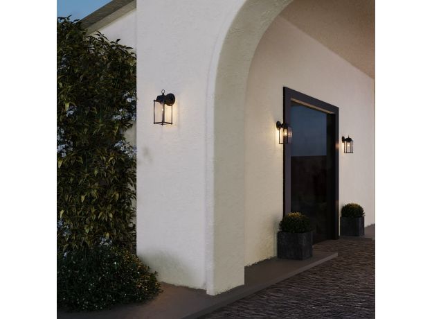 Уличный настенный светильник Brick черный IP33 1008D черный