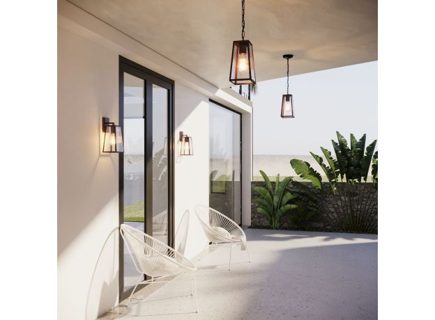 Уличный настенный светильник Germes D IP33 GL 1015D чёрный