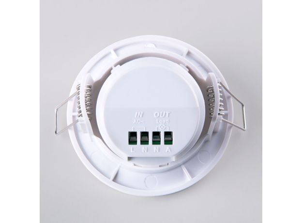 Инфракрасный датчик движения 8м 1200W 360° IP20 SNS-M-12 белый