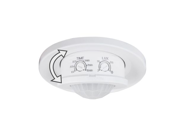 Инфракрасный датчик движения 8м 1200W 360° IP20 SNS-M-12 белый