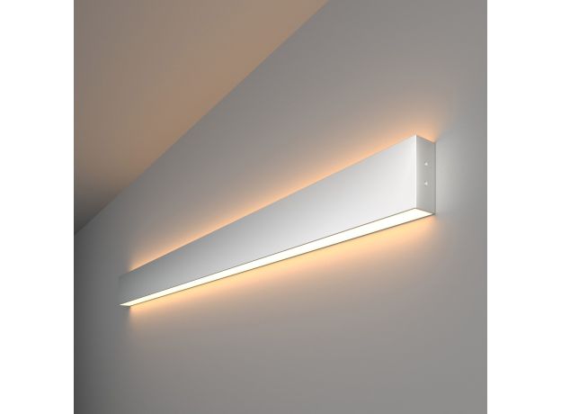 Линейный светодиодный накладной двусторонний светильник 103см 40Вт 3000К серебряный 101-100-40-103