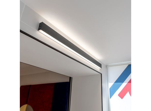 Линейный светодиодный накладной двусторонний светильник 103см 40Вт 6500К черный LSG-02-2-8*103-32-6500-MSh