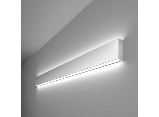 Линейный светодиодный накладной двусторонний светильник 103см 40Вт 6500K серебряный 101-100-40-103