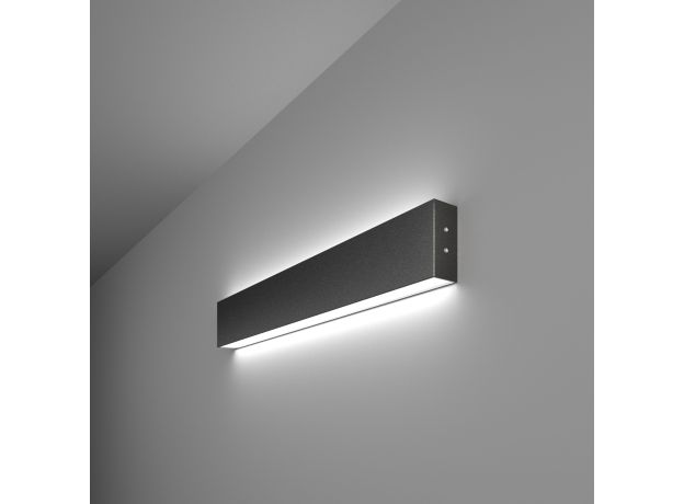 Линейный светодиодный накладной двусторонний светильник 53см 20Вт 6500К черный LSG-02-2-8*53-18-6500-MSh