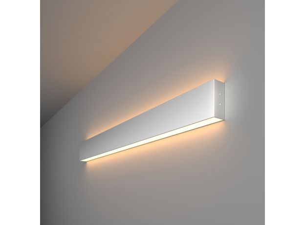 Линейный светодиодный накладной двусторонний светильник 78см 30Вт 3000К серебряный 101-100-40-78