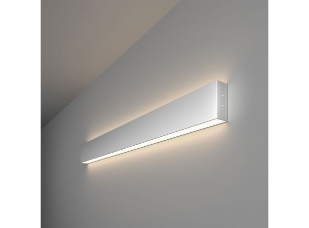 Линейный светодиодный накладной двусторонний светильник 78см 30Вт 4200К серебряный 101-100-40-78