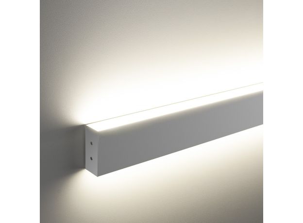 Линейный светодиодный накладной двусторонний светильник 128см 50Вт 4200К серебряный 101-100-40-128