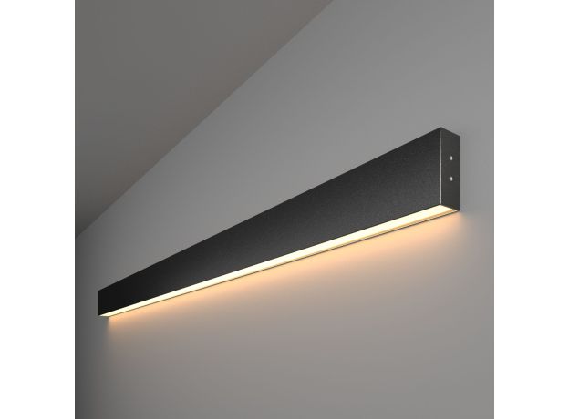 Линейный светодиодный накладной односторонний светильник 128см 25Вт 3000К черный LSG-02-1-8*128-21-3000-MSh