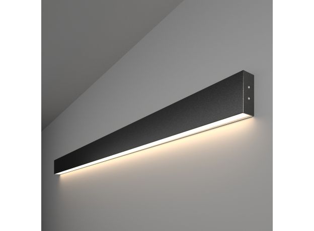 Линейный светодиодный накладной односторонний светильник 128см 25Вт 4200К черный LSG-02-1-8*128-21-4200-MSh