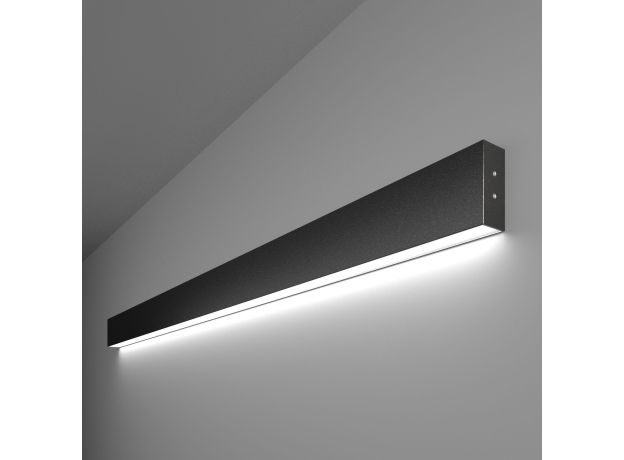 Линейный светодиодный накладной односторонний светильник 128см 25Вт 6500К черный LSG-02-1-8*128-21-6500-MSh