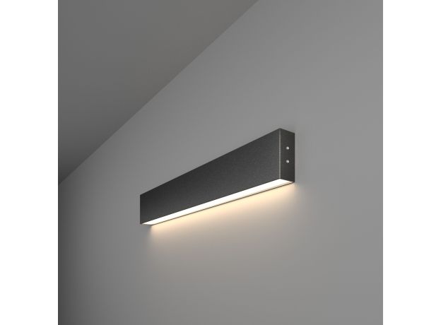 Линейный светодиодный накладной односторонний светильник 53см 10Вт 4200К черный LSG-02-1-8*53-9-4200-MSh