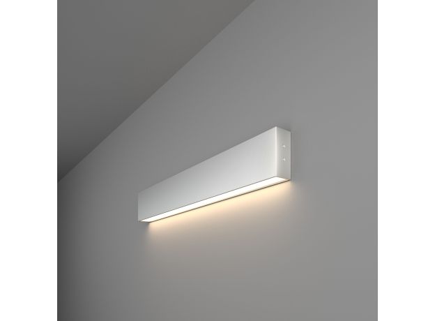 Линейный светодиодный накладной односторонний светильник 53см 10Вт 4200К серебряный 101-100-30-53