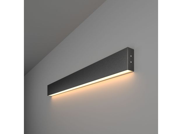 Линейный светодиодный накладной односторонний светильник 78см 15Вт 3000К черный LSG-02-1-8*78-12-3000-MSh