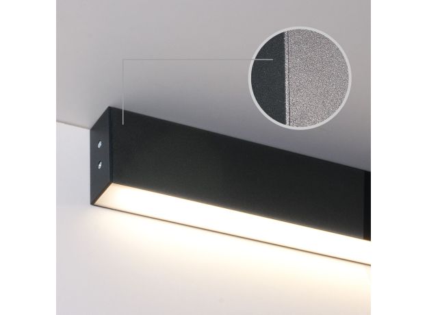 Линейный светодиодный накладной односторонний светильник 78см 15Вт 3000К черный LSG-02-1-8*78-12-3000-MSh