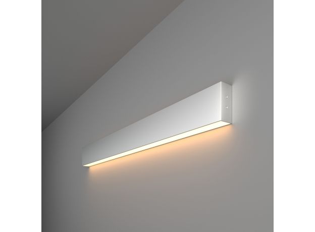 Линейный светодиодный накладной односторонний светильник 78см 15Вт 3000К серебряный 101-100-30-78