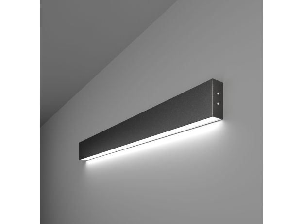 Линейный светодиодный накладной односторонний светильник 78см 15Вт 6500К черный LSG-02-1-8*78-12-6500-MSh