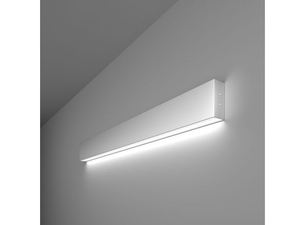 Линейный светодиодный накладной односторонний светильник 78см 15Вт 6500К серебряный 101-100-30-78