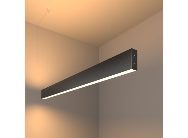 Линейный светодиодный подвесной двусторонний светильник 103см 40Вт 3000К черный LSG-01-2-8*103-32-3000-MSh