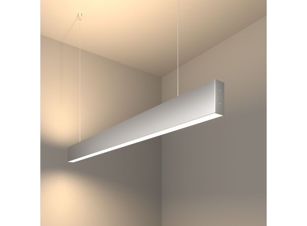 Линейный светодиодный подвесной двусторонний светильник 103см 40Вт 4200К серебряный LSG-01-2-8*103-32-4200-MS