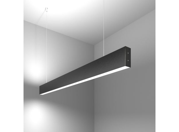 Линейный светодиодный подвесной двусторонний светильник 103см 40Вт 6500К черный LSG-01-2-8*103-32-6500-MSh