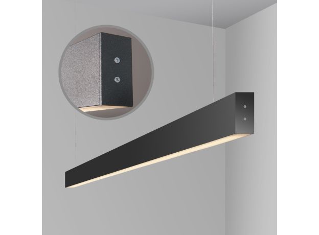 Линейный светодиодный подвесной двусторонний светильник 103см 40Вт 6500К черный LSG-01-2-8*103-32-6500-MSh