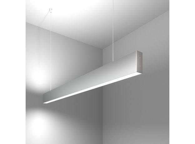 Линейный светодиодный подвесной двусторонний светильник 103см 40Вт 6500К серебряный LSG-01-2-8*103-32-6500-MS