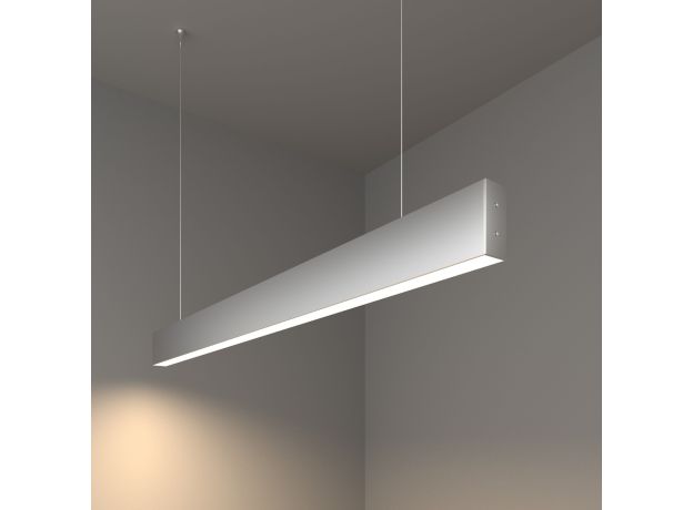 Линейный светодиодный подвесной односторонний светильник 103см 20Вт 4200К серебряный LSG-01-1-8*103-16-4200-MS