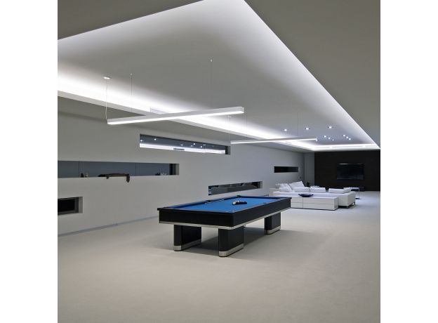 Линейный светодиодный подвесной односторонний светильник 103см 20Вт 4200К серебряный LSG-01-1-8*103-16-4200-MS