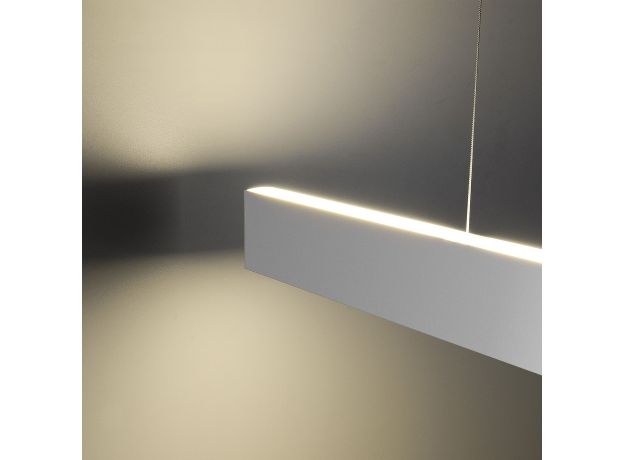 Линейный светодиодный подвесной односторонний светильник 103см 20Вт 4200К серебряный LSG-01-1-8*103-16-4200-MS