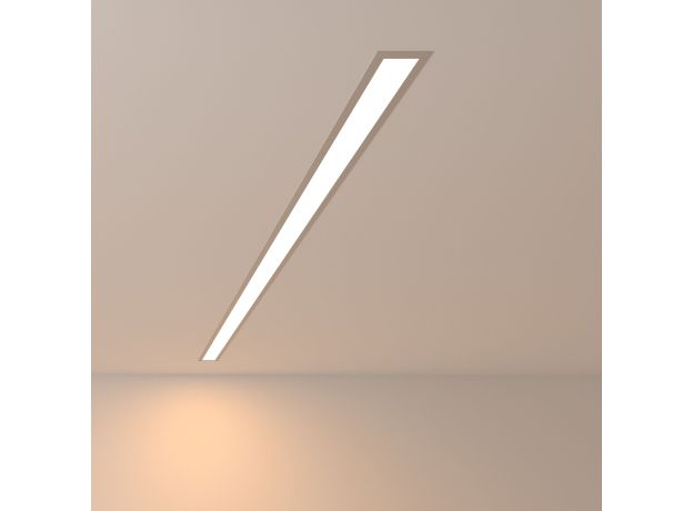 Линейный светодиодный встраиваемый светильник 128см 25Вт 3000К серебряный 101-300-128