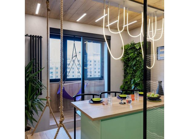 Линейный светодиодный встраиваемый светильник 53см 10Вт 3000К серебряный 101-300-53