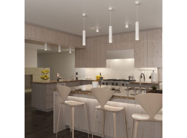 Накладной точечный светильник DLR021 9W 4200K белый матовый