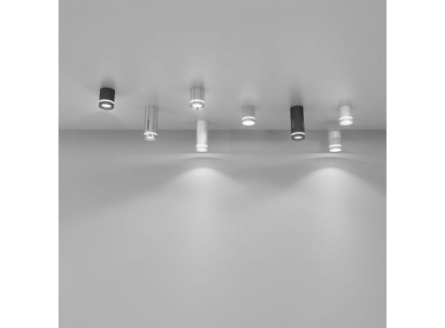 Накладной точечный светильник DLR021 9W 4200K хром