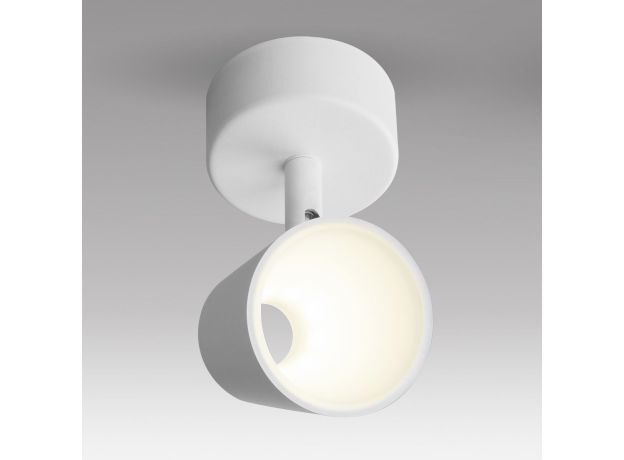 Настенно-потолочный светодиодный светильник DLR025 5W 4200K белый матовый