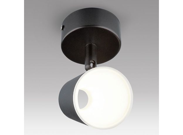 Настенно-потолочный светодиодный светильник DLR025 5W 4200K черный матовый