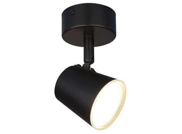 Настенно-потолочный светодиодный светильник DLR025 5W 4200K черный матовый