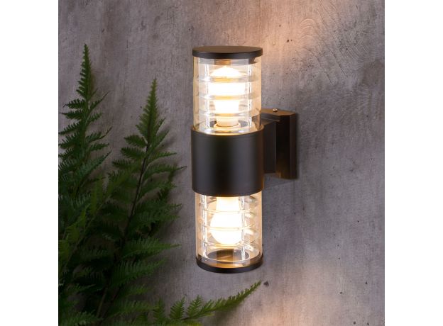 Настенный уличный светильник 1407 Techno черный IP54 1407 Techno черный