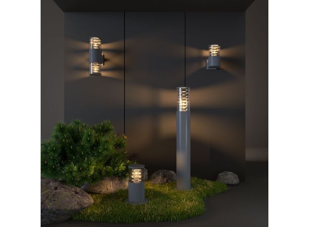 Настенный уличный светильник 1408 Techno cерый IP54 1408 Techno cерый