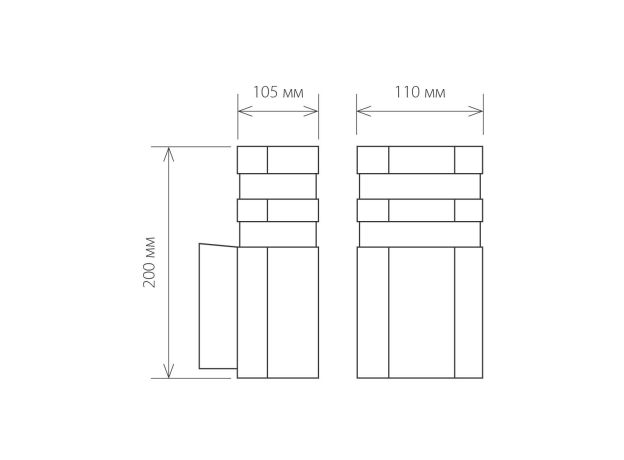 Настенный уличный светильник 1444 Techno  черный IP54 1444 Techno черный